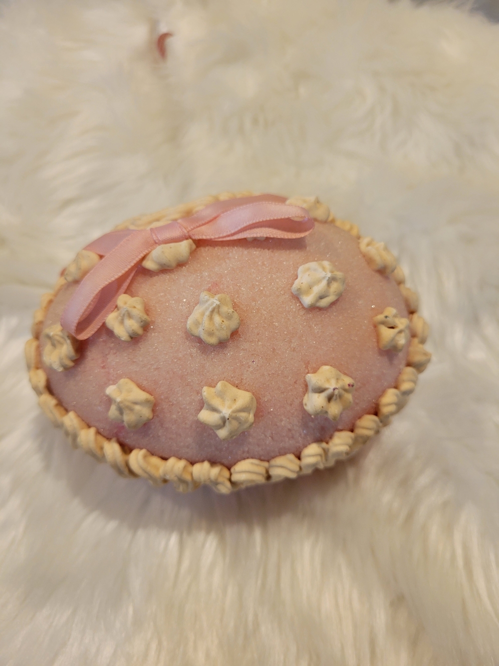 Decorative Pink Sugar Mold Easter Small Rabbit Sheep Ribbon - Picture 3 of 9